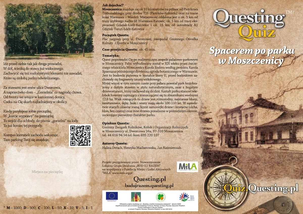W tym roku na majowy weekend Ziemia Łódzka ma rewelacyjną propozycję dla turystów - to zabawa w odkrywców, czyli Questing. A że w Łódzkiem jest aż 35 ścieżek questingowych, jest w czym wybierać i z łatwością można stworzyć plan jednodniowej rodzinnej wycieczki. Reporterka RMF FM Agnieszka Wyderka po przestudiowaniu "zagadkowej" mapy proponuje trasę: Ujazd - Będków - Moszczenica.