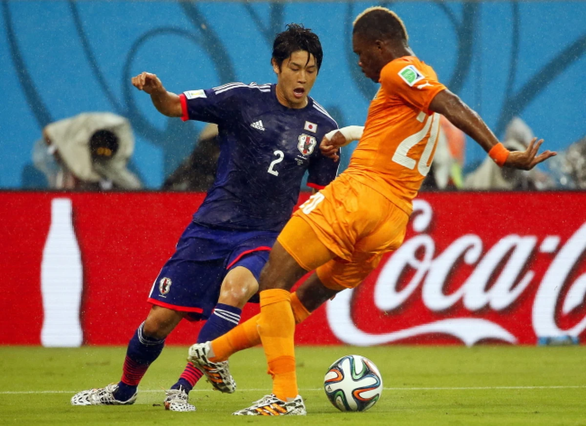 Reprezentacja Wybrzeża Kości Słoniowej pokonała Japonię w meczu grupy C piłkarskich mistrzostw świata. Spotkanie w Recife, podobnie jak kilka innych podczas tegorocznego mundialu, toczyło się w strugach ulewnego deszczu.