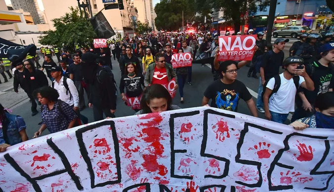 MŚ 2014 - demonstracje w Sao Paulo 