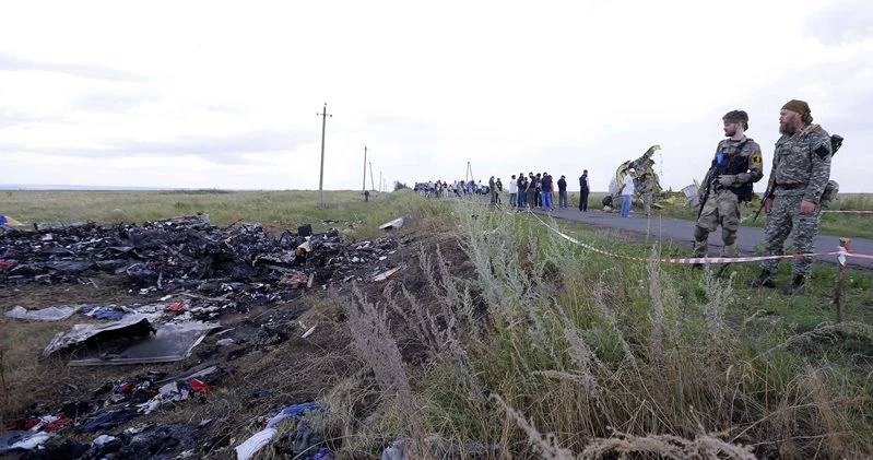 Miejsce, gdzie runął malezyjski samolot