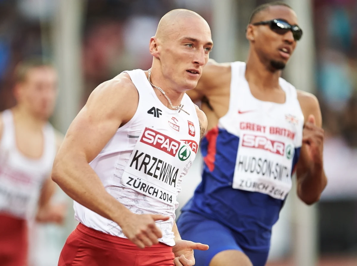 Jakub Krzewina (WKS Śląsk Wrocław) zajął czwarte miejsce w biegu na 400 m 22. lekkoatletycznych mistrzostw Europy w Zurychu. Złoto wywalczył Brytyjczyk Martyn Rooney - 44,71. 