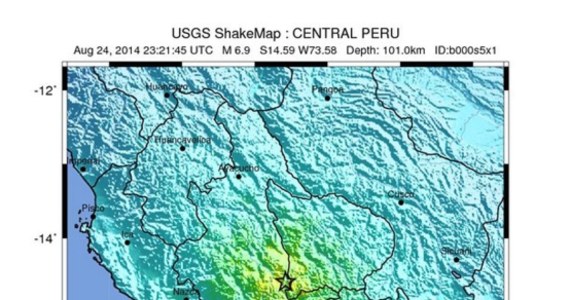 Trzęsienie ziemi o sile 6,9 stopnia w skali Richtera nawiedziło południową część Peru - poinformowała amerykańska służba geologiczna USGS. Na razie nie ma informacji o ofiarach czy też zniszczeniach.