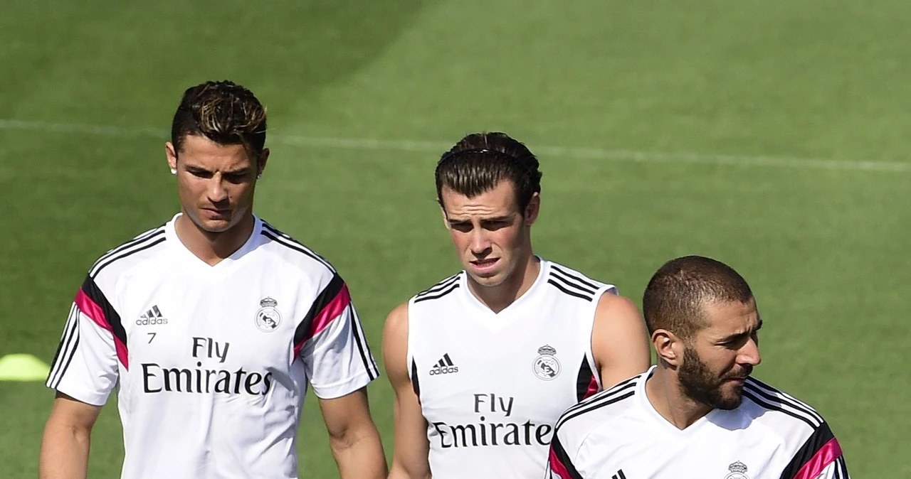 Od lewej: Cristiano Ronaldo, Gareth Bale i Karim Benzema