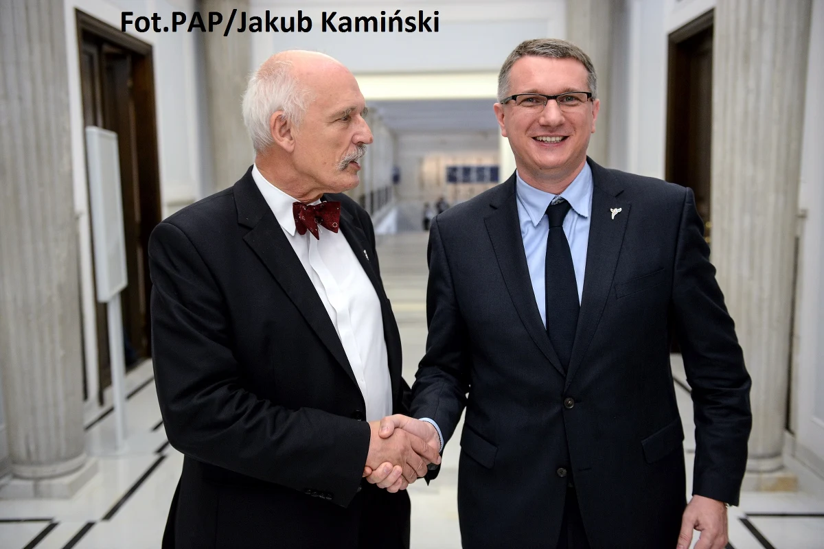 "To były zdjęcia dokumentujące jak wygląda polski obywatel po spotkaniu z policją", a "picie alkoholu nie jest w Polsce przestępstwem"- mówi o swoich zakrwawionych zdjęciach i zeszłorocznym incydencie w centrum Warszawy wiceprezes KNP Przemysław Wipler w Kontrwywiadzie RMF FM. Wipler, który potwierdza, że zostanie dziś ogłoszony kandydatem Kongresu Nowej Prawicy na prezydenta Warszawy tłumaczy, że pobito go, bo "starał się budować alternatywę dla obozu władzy". Gość Konrada Piaseckiego zdradza, że Janusz Korwin-Mikke zostanie kandydatem partii na prezydenta Polski. "To oczywista kandydatura. Przy bardzo niewyrazistym kandydacie PIS, będzie miał bardzo dobry wynik"- mówi o swoim szefie i wyborach prezydenckich gość RMF FM.