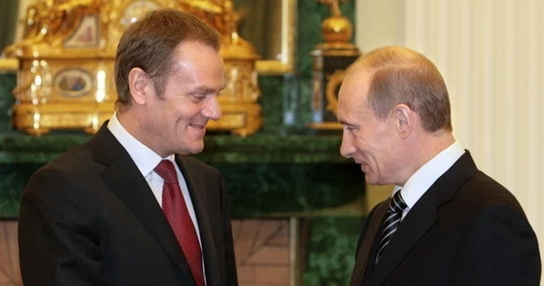 Donald Tusk i Władimir Putin