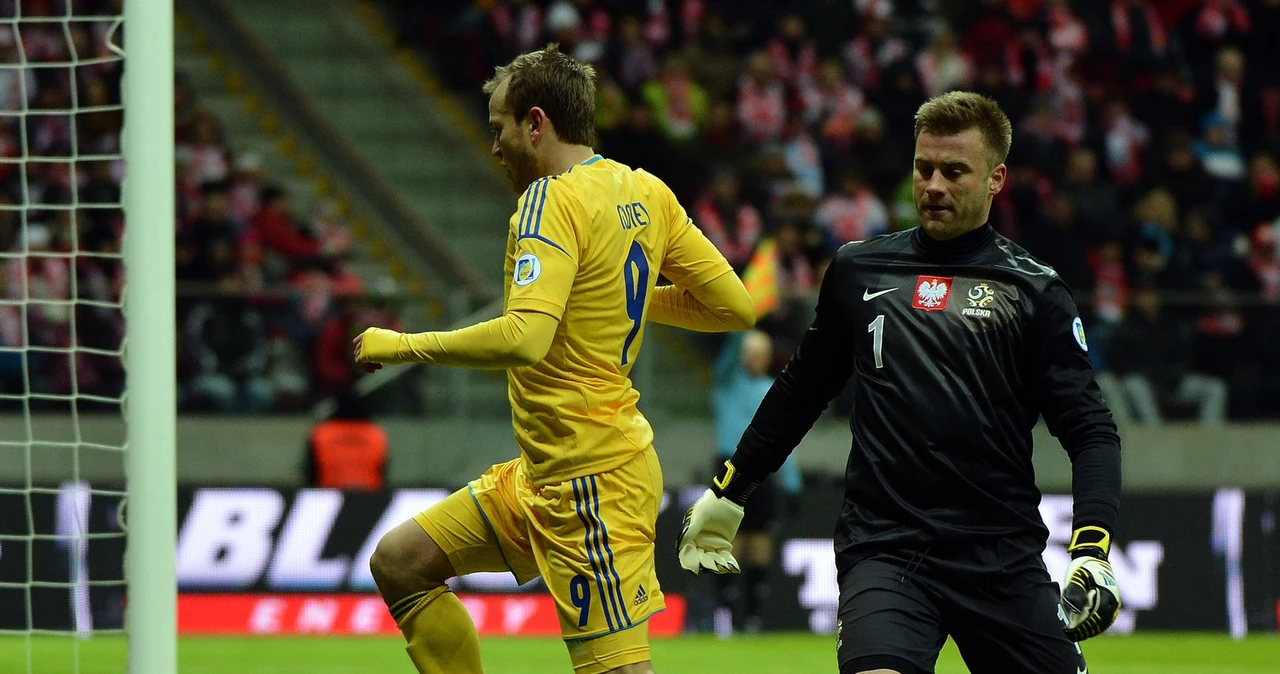 Artur Boruc podczas meczu Polska - Ukraina