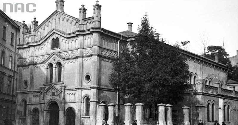 Synagoga Tempel na Kazimierzu przy ulicy Miodowej w Krakowie, kwiecień 1936