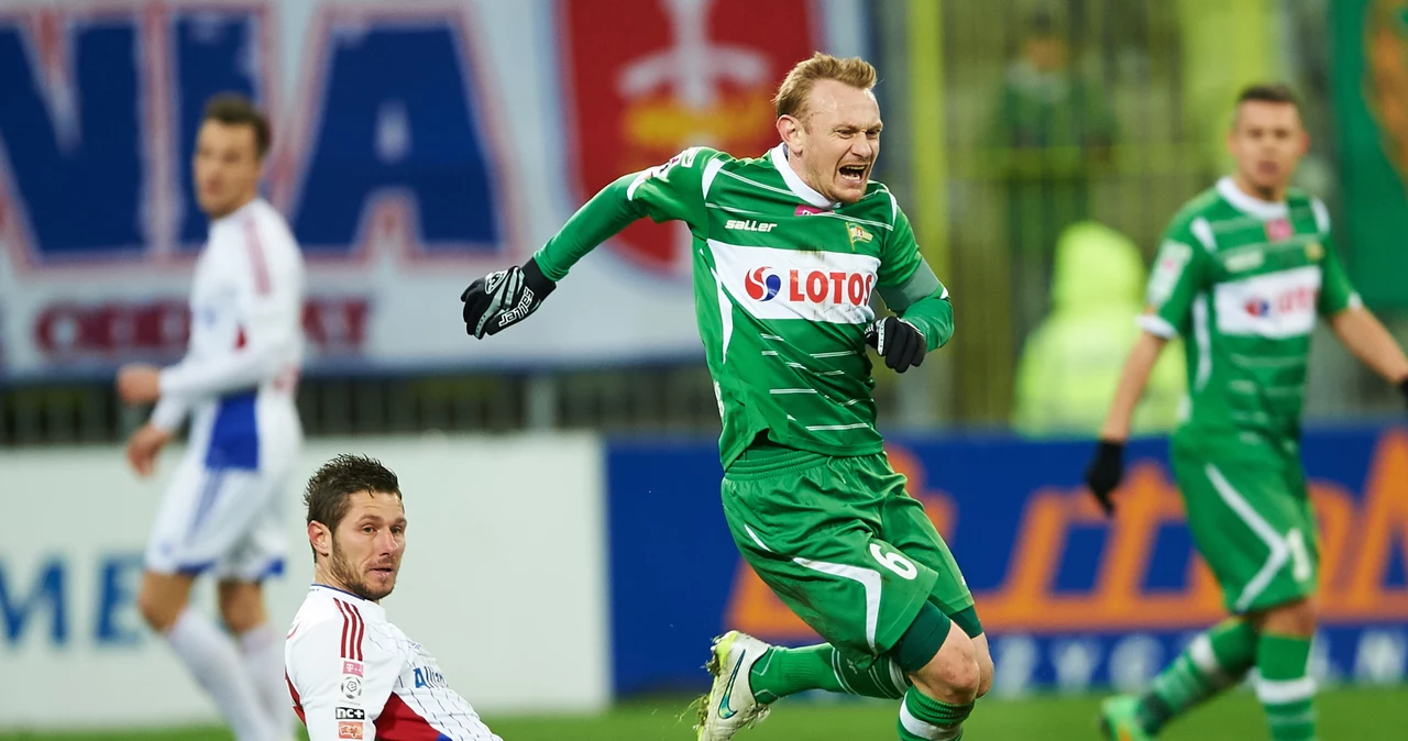 Sebastian Mila poczas meczu Lechii Gdańsk z Górnikiem Zabrze