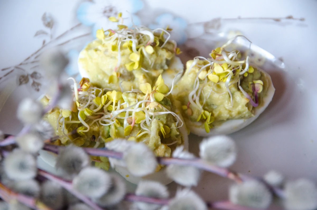 Lekko orzechowa i maślana, wzbogacona o smak ostrego chrzanu pasta z awokado świetnie spisze się w roli farszu do jajek. Zobaczcie, jak szybko i prosto można przygotować tę wiosenną, wielkanocną przekąskę. Idealną na śniadanie!