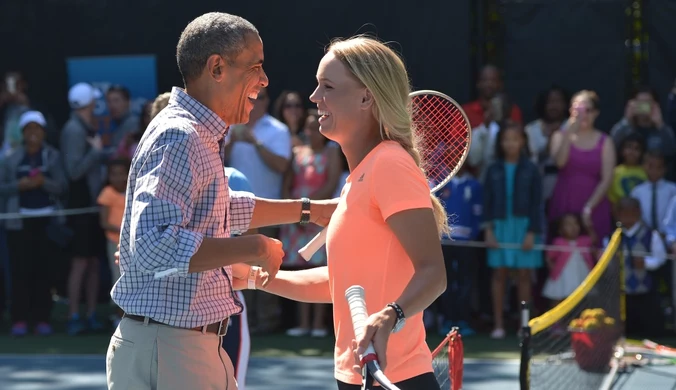 Caroline Wozniacki zagrała w tenisa z Barackiem Obamą