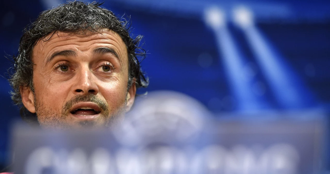 Luis Enrique podczas przedmeczowej konferencji