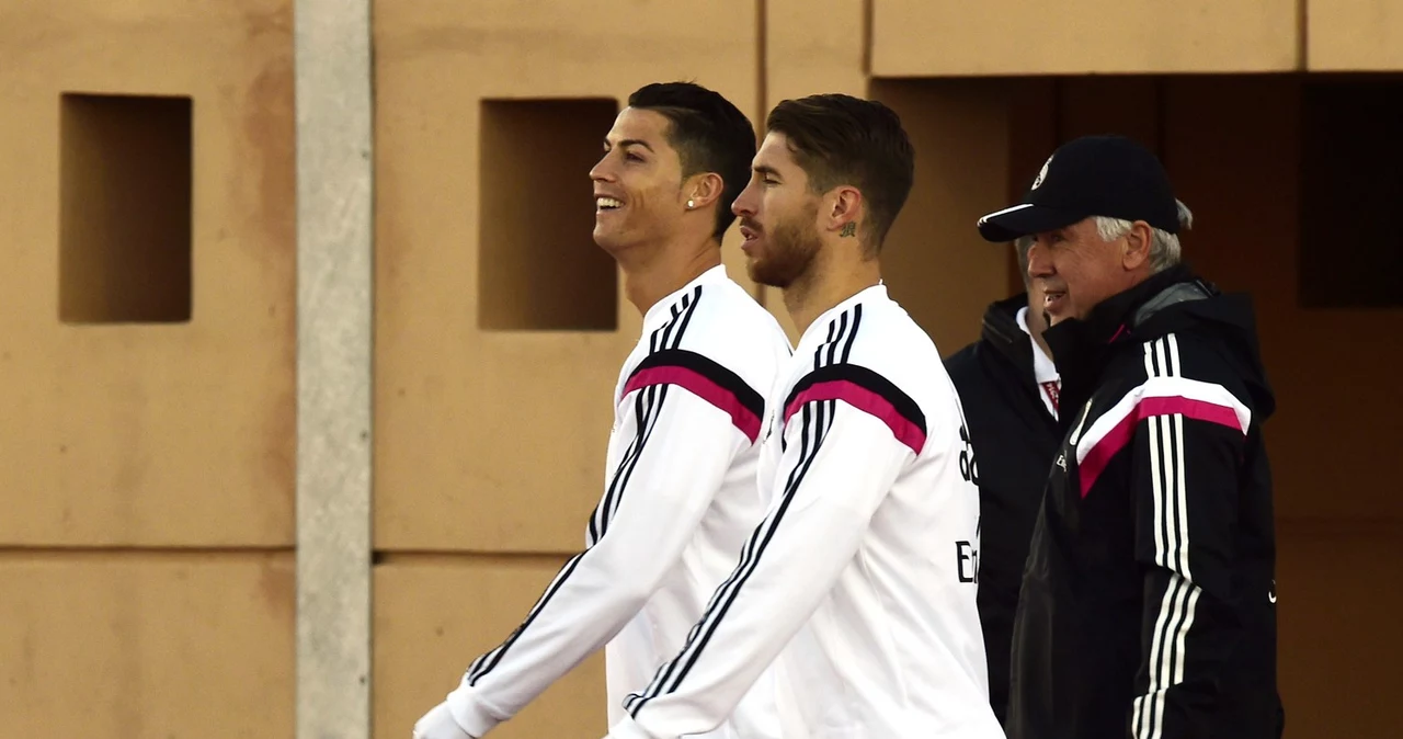 Cristiano Ronaldo, Sergio Ramos i Carlo Ancelotti