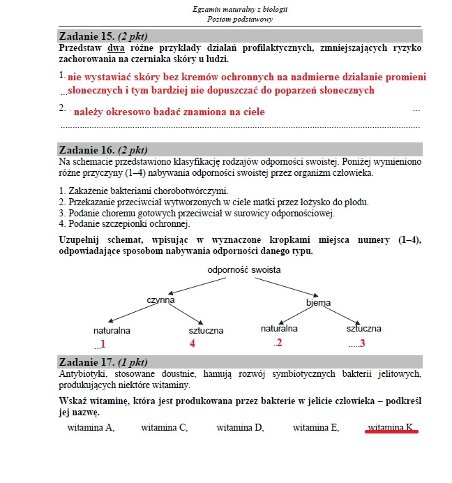 Matura 2015 - biologia