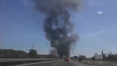 Katastrofa airbusa w Sewilli. Wielki słup dymu widać z daleka