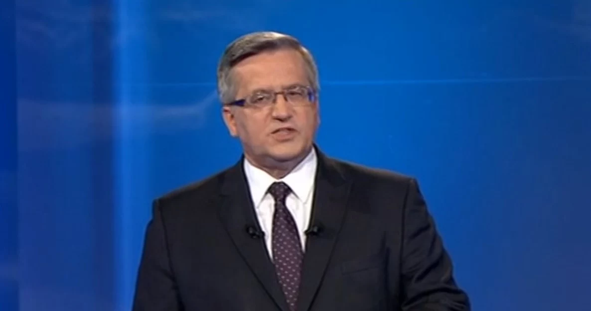 Bronisław Komorowski podczas debaty prezydenckiej