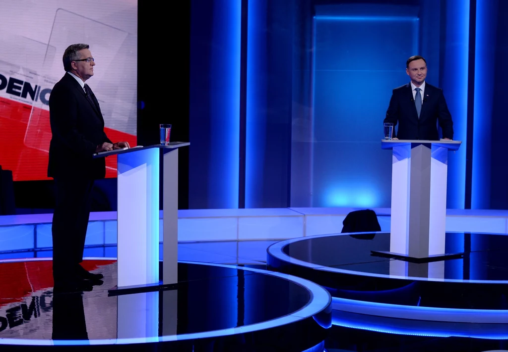 Bronisław Komorowski i Andrzej Duda w trakcie debaty