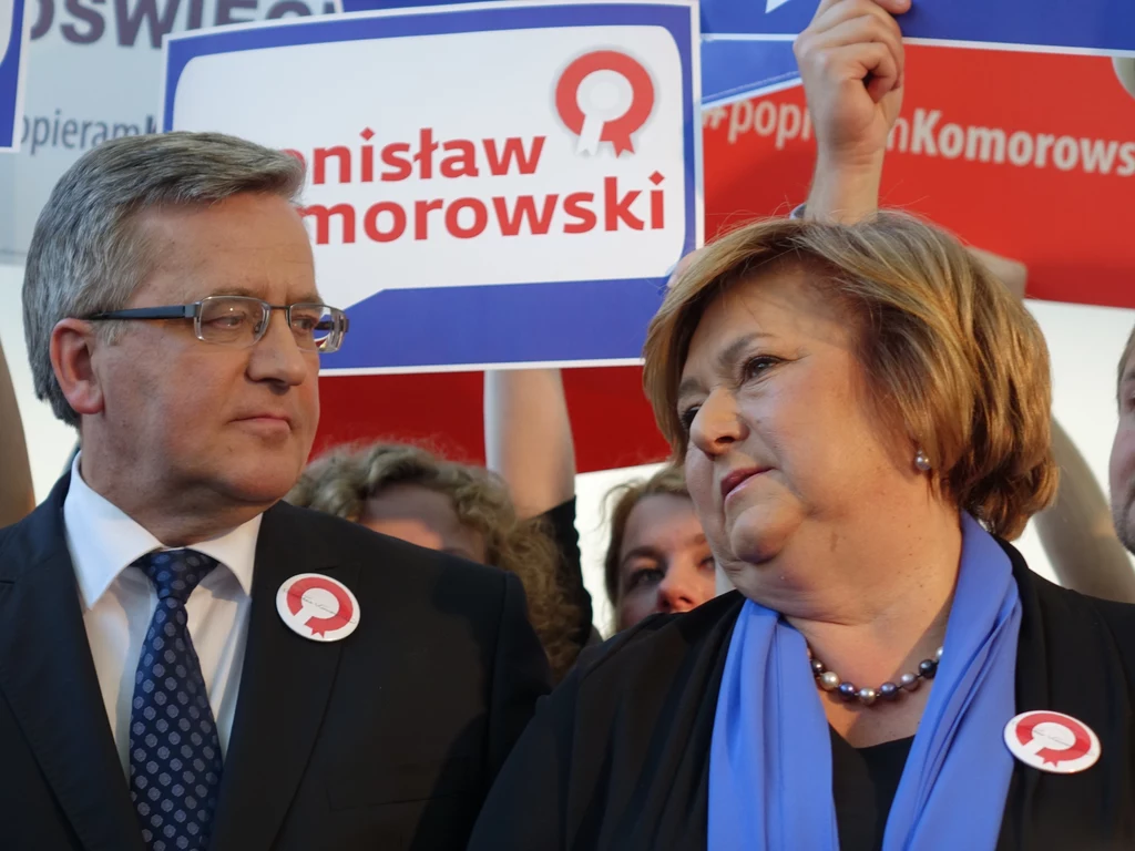 Bronisław Komorowski  z żoną w Krakowie