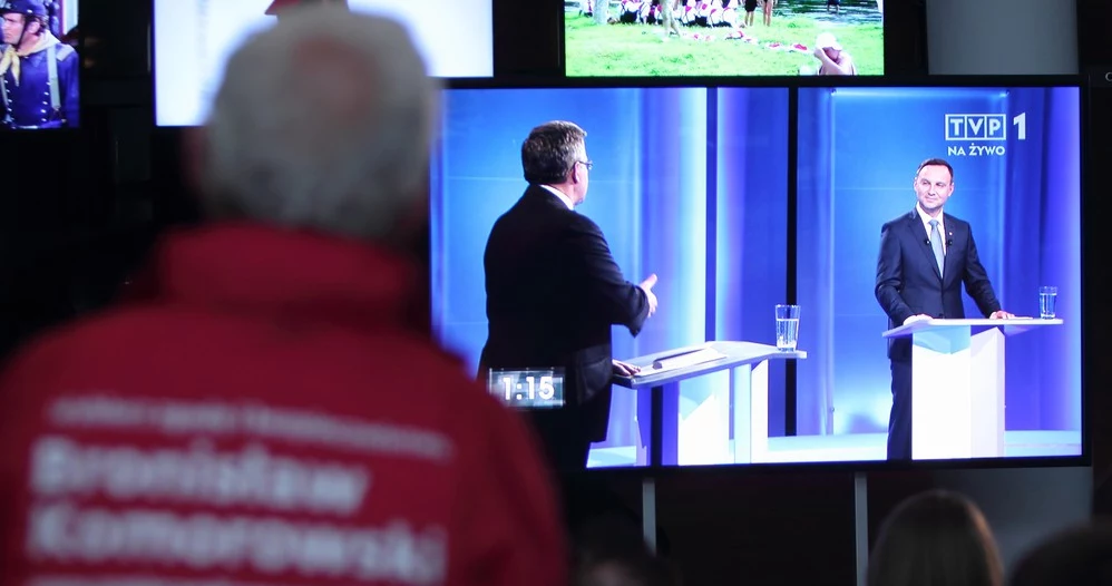 Bronisław Komorowski i Andrzej Duda podczas debaty prezydenckiej