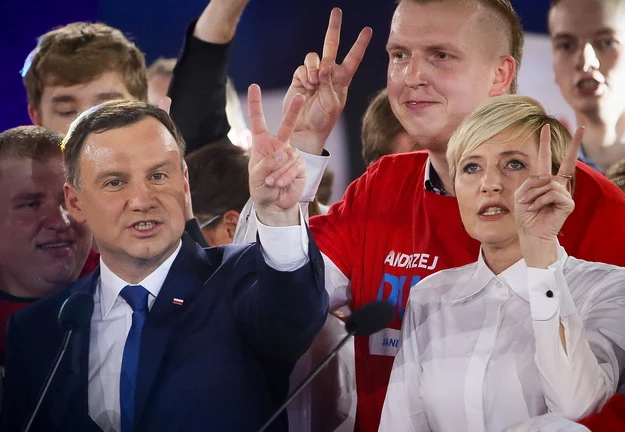 Andrzej Duda z żoną Agatą