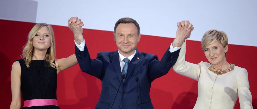 Andrzej Duda z żoną i córką