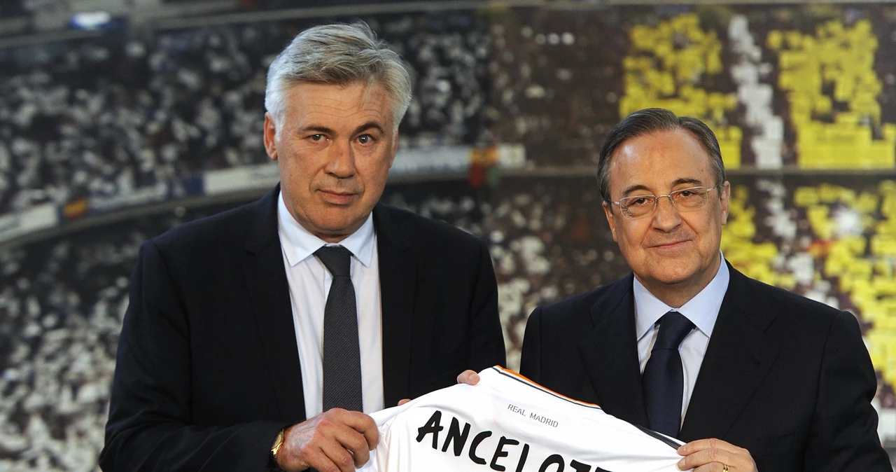 Carlo Ancelotti i Florentino Perez na początku współpracy w 2013 roku