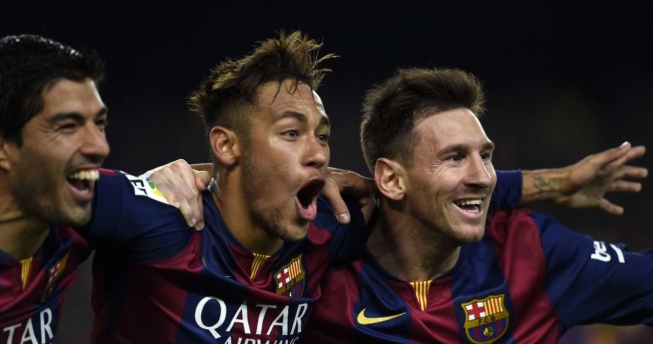 Od lewej: Luis Suarez, Neymar, Lionel Messi