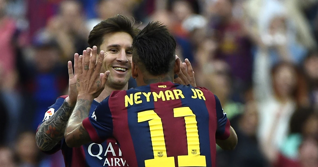 Lionel Messi (przodem) i Neymar