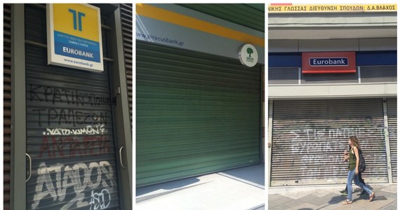 Greckie banki będą zamknięte przez tydzień - do 6 lipca, a bankomaty będą dzisiaj nieczynne. Po południu wznowią funkcjonowanie, ale limit dziennych wypłat wyniesie 60 euro dla jednej osoby - poinformował przedstawiciel rządu w Atenach. Celem restrykcji ma być zahamowanie masowego wycofywania depozytów ze znajdującego się w głębokim kryzysie greckiego systemu bankowego.