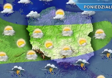 Pogoda na poniedziałek: Burze na południowym wschodzie