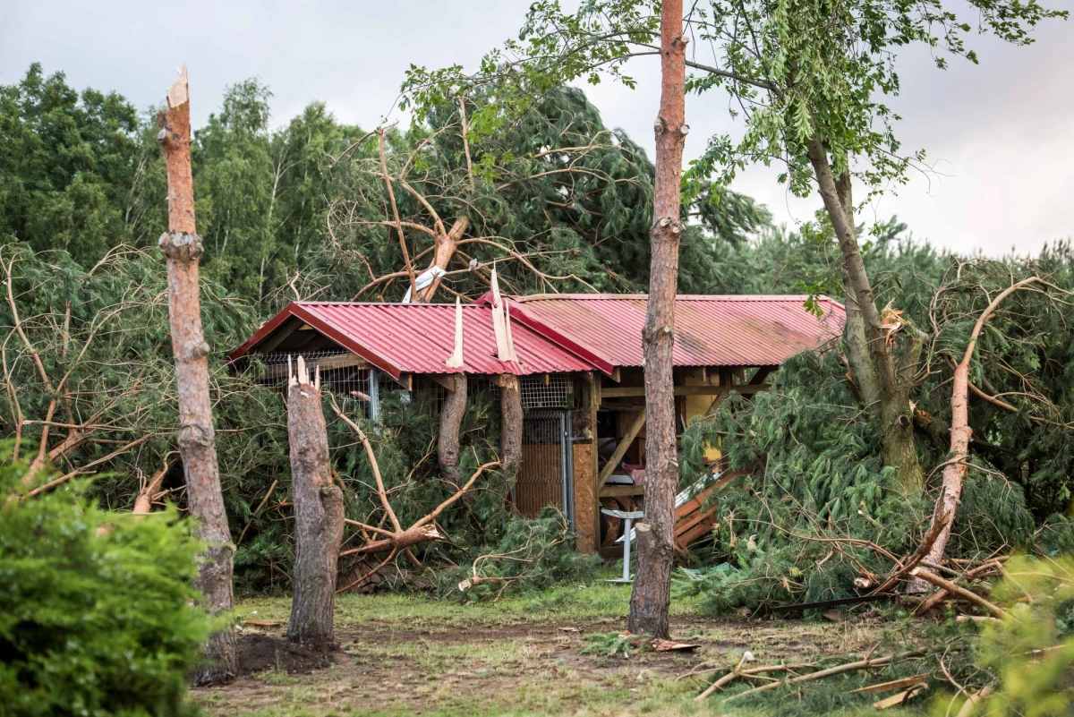 145 osób z obozu harcerskiego ewakuowano w Słupi w powiecie sierpeckim na Mazowszu. Zdecydowano się na to z powodu zagrożenia połamanymi przez wichurę drzewami. 