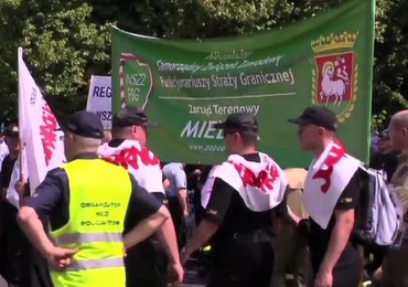 Protest służb mundurowych w Warszawie