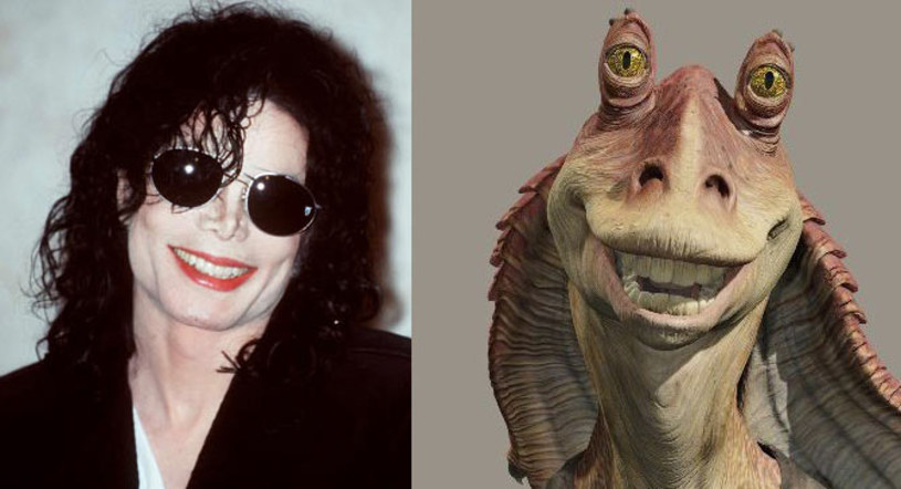 Michael Jackson chciał zagrać rolę Jar Jar Binksa w filmie George'a Lucasa "Gwiezdne Wojny: Część 1 - Mroczne Widmo" (1999) - ujawnił aktor Ahmed Best.