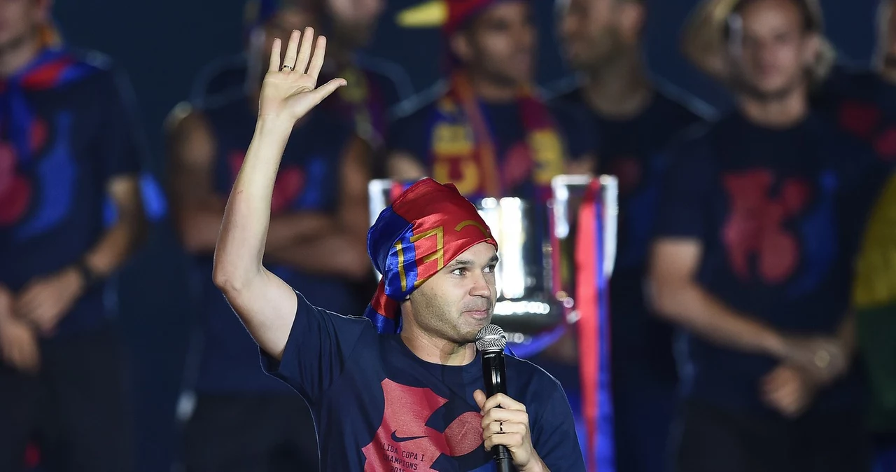 Andres Iniesta po czerwcowym triumfie Barcelony nad Juventusem w finale Ligi Mistrzów