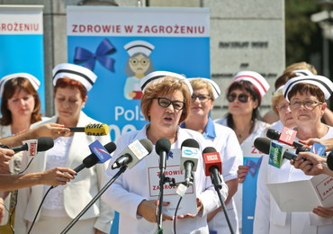Pielęgniarki domagały się podwyżek. Tym razem przed Sejmem