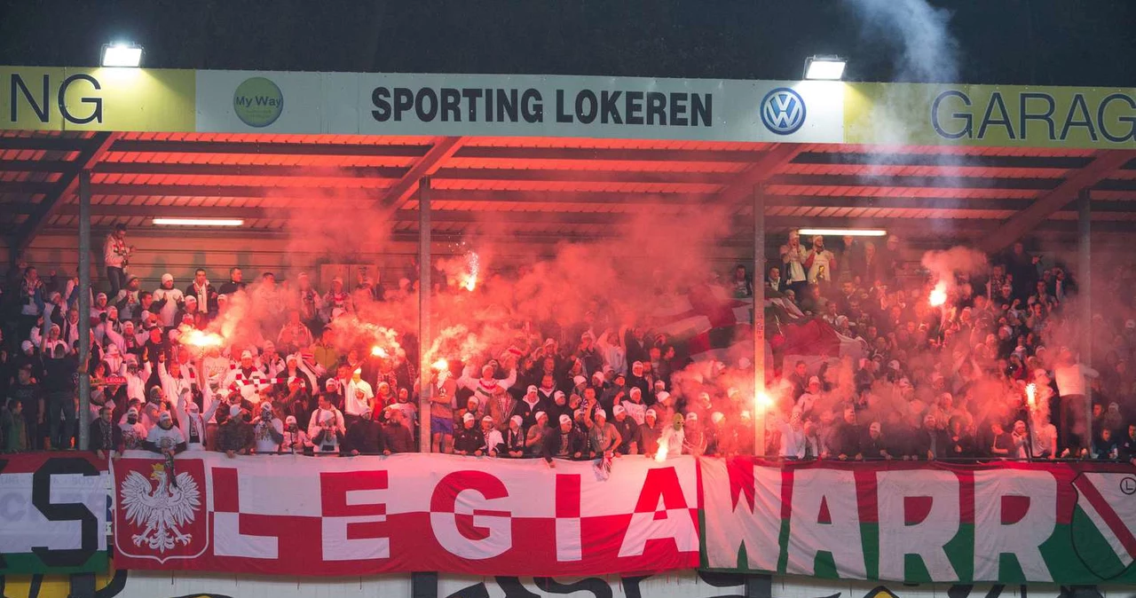 Kibice Legii w Lokeren