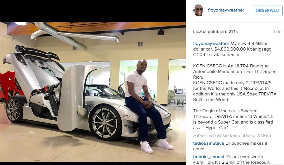 Floyd Mayweather Junior na Twitterze