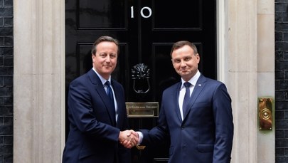 Uchodźcy i bezpieczeństwo – główny temat rozmów prezydenta Dudy z premierem Cameronem 