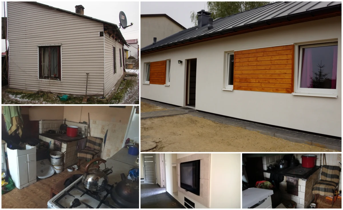 RMF FM wraz z firmą KRATKI.PL, producentem kominków i akcesoriów kominkowych oraz Fabryką Domów SPOMET wybudowało nowy dom dla potrzebującej rodziny z Szydłowca. Budynek, w którym mieszkał do tej pory, był w tak złym stanie, że nie nadawał się do remontu. Zobaczcie na zdjęciach i filmie - jak kiedyś i jak dziś wygląda dom pana Grzegorza. 