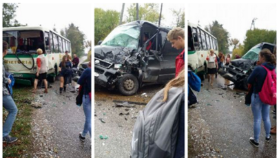 Wielkopolska: Wypadek autobusu z dziećmi