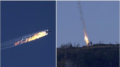 Tureckie F-16 zestrzeliły rosyjski bombowiec. "Moskwa była wielokrotnie ostrzegana" [FILMY]