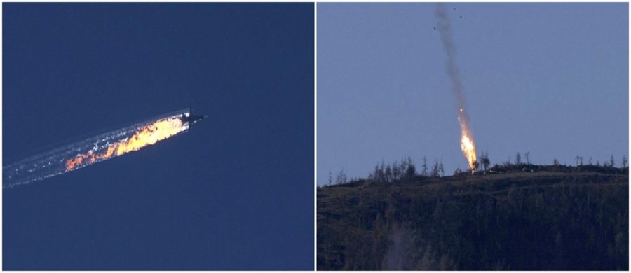 Tureckie samoloty wielozadaniowe F-16 zestrzeliły rosyjski bombowiec Su-24, który naruszył przestrzeń powietrzną Turcji - taką informację przekazało tureckie wojsko. Rosjanie twierdzą, że samolot znajdował się nad terytorium Syrii i nie naruszył tureckiej przestrzeni. Piloci zdołali się katapultować, ale wiadomo już, że jeden z nich nie przeżył - potwierdziła to rosyjska armia.