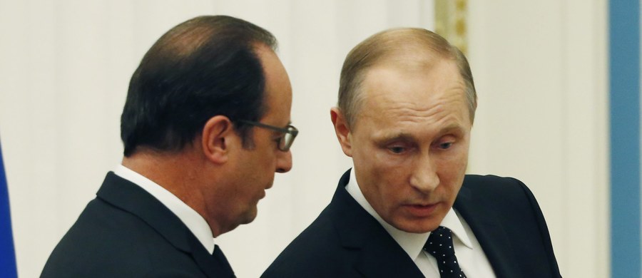 "Nie będzie wielkiej międzynarodowej koalicji z udziałem Rosji przeciwko Państwu Islamskiemu" - tak francuskie media komentują rezultaty narady prezydenta Francji z Władimirem Putinem. Obaj przywódcy zapowiedzieli tylko koordynacje nalotów i dzielenie się informacjami w sprawie sytuacji w Syrii. 