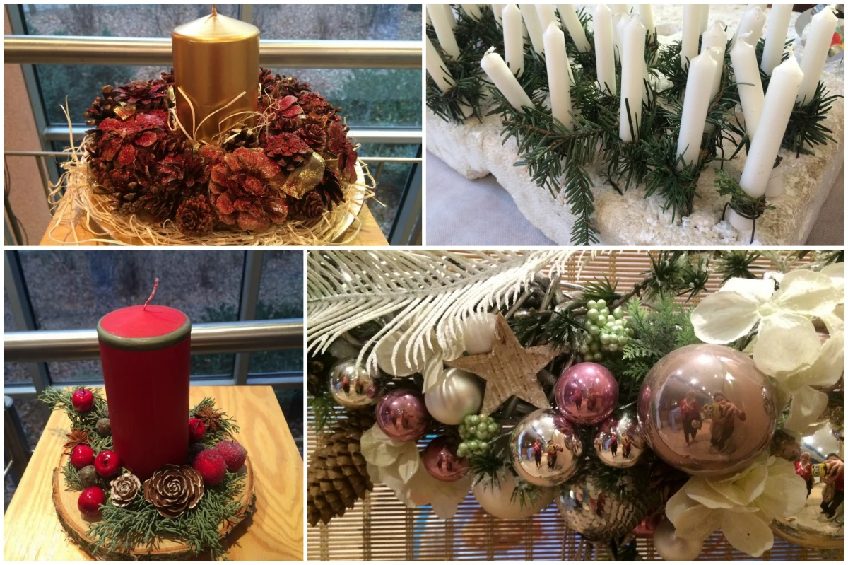 Nieduży stroik świąteczny na wigilijny stół możesz zrobić sam. Na naszym filmie zobaczysz, jak wykonać taką dekorację krok po kroku. Obejrzyj też inne formy stroików na zdjęciach – może któraś kompozycja Cię zainspiruje. 