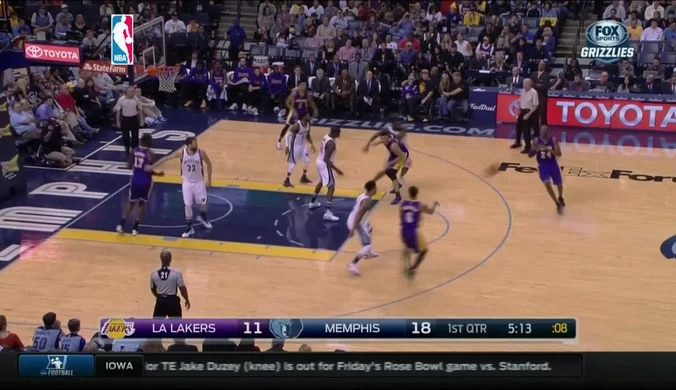 NBA: Memphis Grizzlies - Los Angeles Lakers 112:96. Skrót meczu