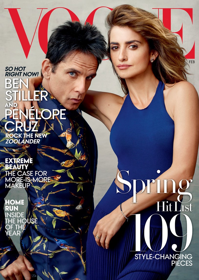 Derek Zoolander pojawił się na lutowej okładce oficjalnej Biblii Mody - magazynu "Vogue". Wykreowana przez Bena Stillera postać wraca w wielkim stylu!