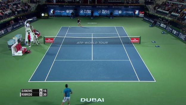 Serb Novak Djoković pokonał Hiszpana Tommye'go Robredo 6:1, 6:2 w pierwszej rundzie turnieju ATP w Dubaju.