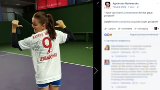 Agnieszka Radwańska pochwaliła się prezentem od Roberta Lewandowskiego