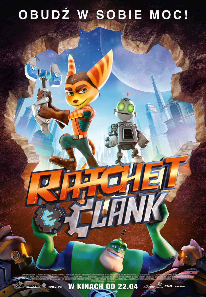 Wiosną 2016 roku na ekrany kin na całym świecie wejdzie wyczekiwana przez miliony fanów "egranizacja" serii "Ratchet i Clank". Filmowa wersja jednej z najpopularniejszych gier wideo wszech czasów to produkcja, o jakiej przez lata marzyli sympatycy gier - dopracowana jakościowo, wsparta wysokim budżetem i gwiazdorską obsadą dubbingową.