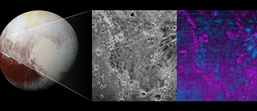 Naukowcy NASA dopatrzyli się na zachodniej półkuli Plutona śladów, jak po gigantycznym ugryzieniu. Można by co prawda długo dyskutować, czy to co pokazują zdjęcia faktycznie przypomina ślady zębów, czy nie, skoncentrujmy się jednak na tym, jak pojawienie się takich formacji można wytłumaczyć. Wygląda na to, że to ślady po sublimacji zestalonego metanu, która odsłoniła leżące głębiej warstwy lodu wodnego.