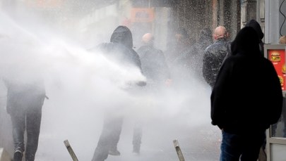 Starcia w Brukseli, policja użyła armatek wodnych